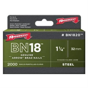 BN1820 Brad Nails 32mm 18g Pack 1000 Arrow